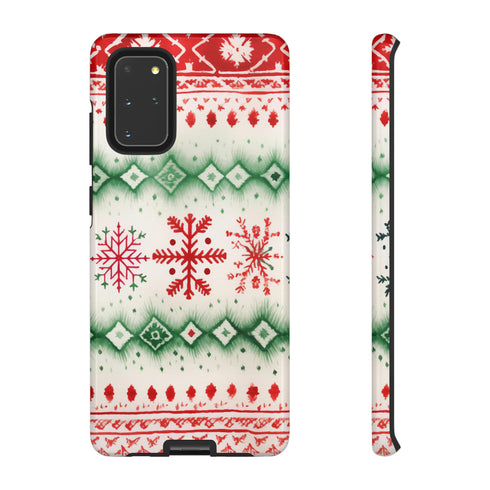Icelandic Watercolor inspired by Christmas Sweaters - Impact Resistant Phone Case Samsung Galaxy S20+ Glossy
